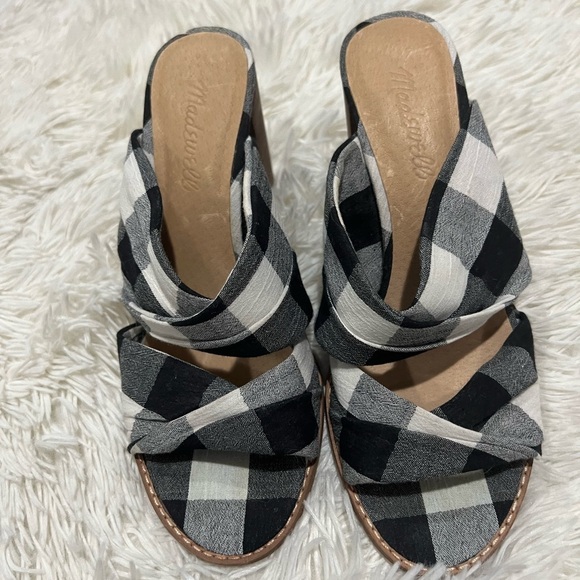 Madewell The Alexandria Mule in Gingham Check - size 6 - NEW - Picture 3 of 9